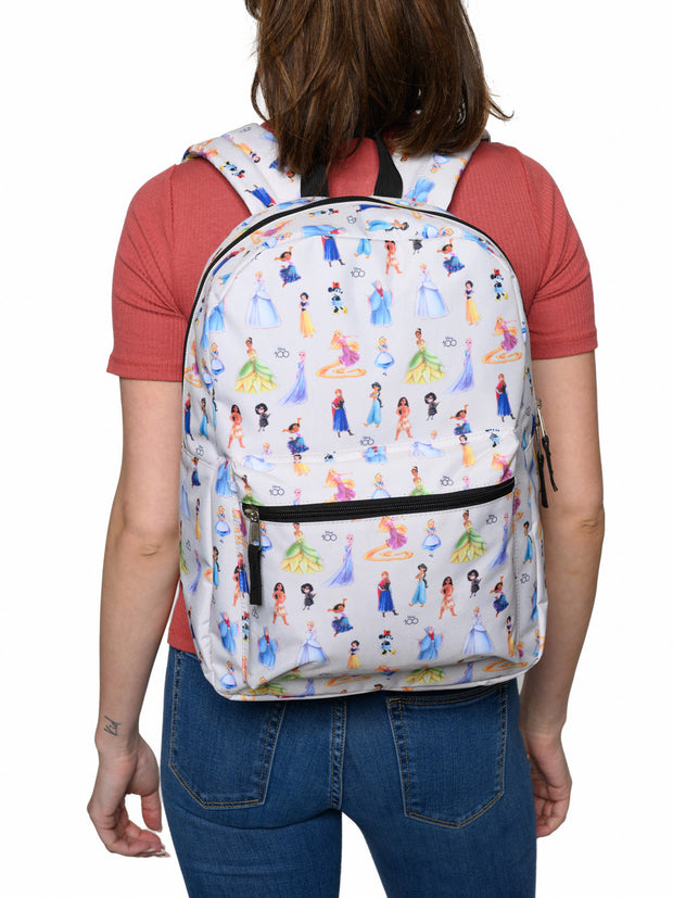 Disney D100 Laptop Backpack Deluxe 16" Princesses Minnie Maribel Sleeve Durable