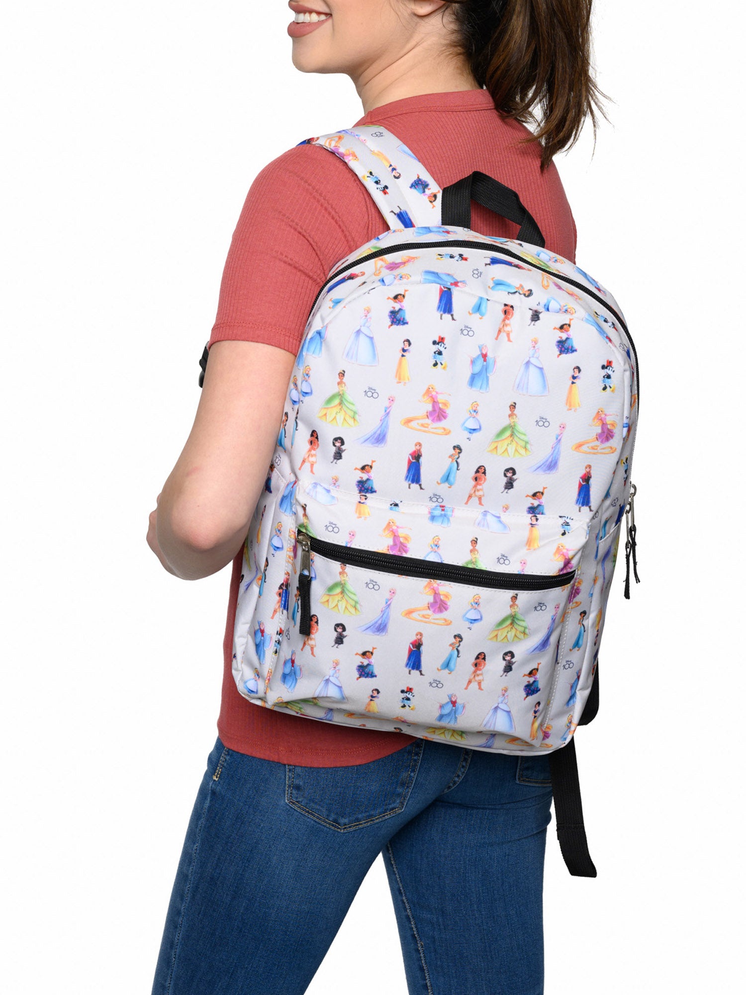 Disney Princesses All-Character Laptop Backpack Deluxe 16" Minnie Durable D100