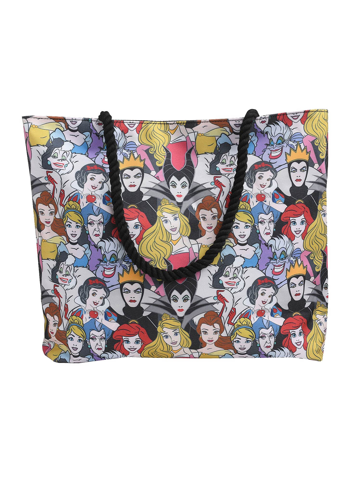 Disney Princesses & Villains Tote Bag Travel Beach Carry-on All-over Print