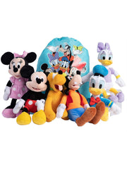 Disney 11" Plush Mickey Minnie Daisy Pluto Donald Goofy & Sling Bag 7-Piece Set