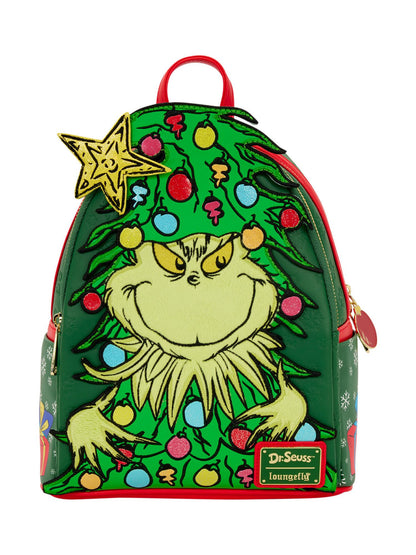 Loungefly x Dr. Seuss How the Grinch Stole Christmas! Tree Light Up Plush Mini Backpack