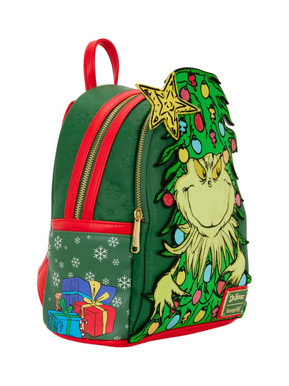Loungefly x Dr. Seuss How the Grinch Stole Christmas! Tree Light Up Plush Mini Backpack