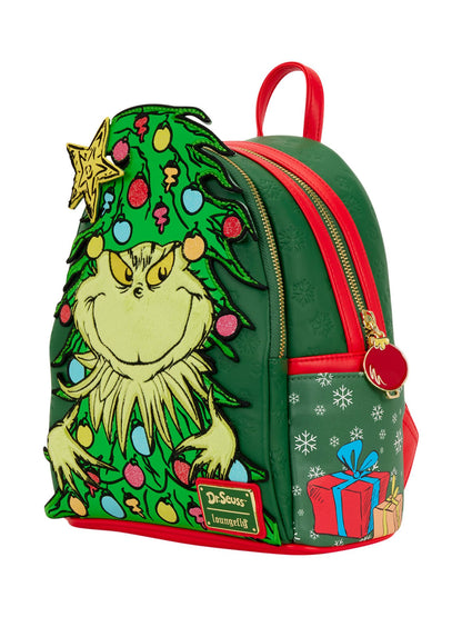 Loungefly x Dr. Seuss How the Grinch Stole Christmas! Tree Light Up Plush Mini Backpack