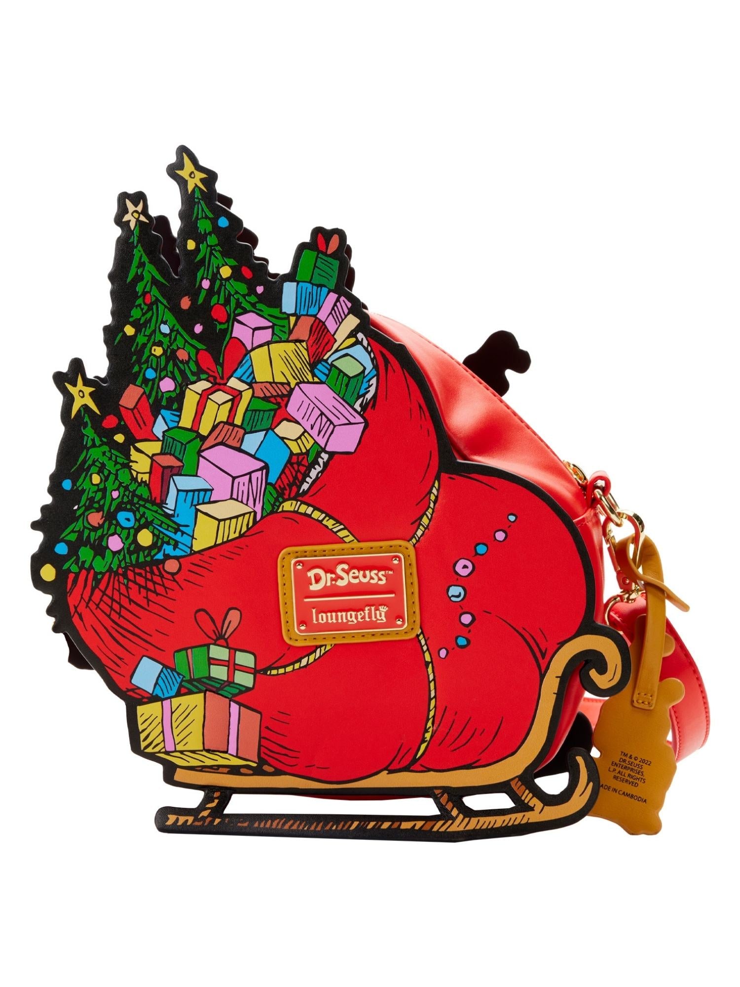 Loungefly x Dr Seuss The Grinch Sleigh Crossbody Bag Purse