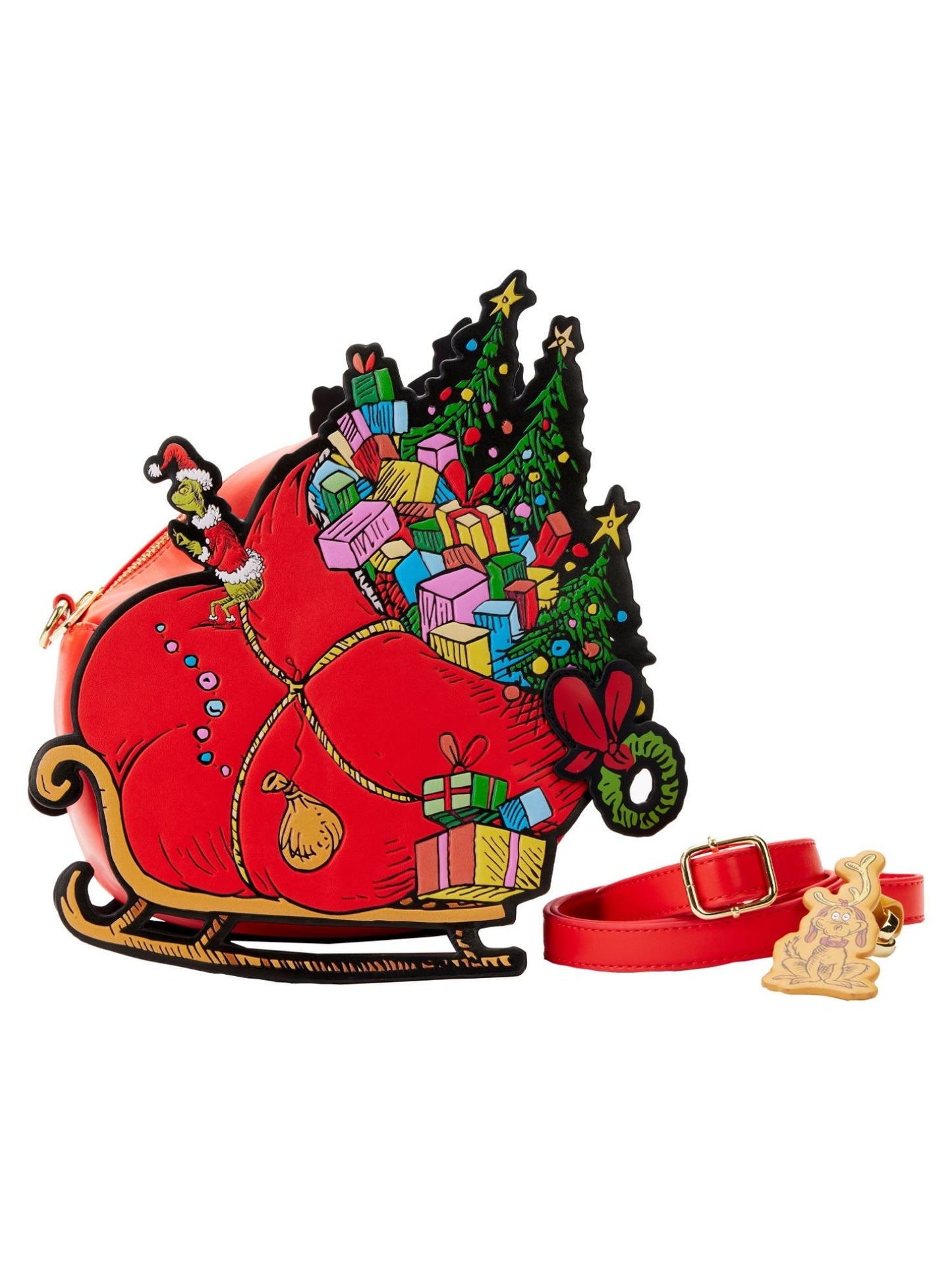 Loungefly x Dr Seuss The Grinch Sleigh Crossbody Bag Purse