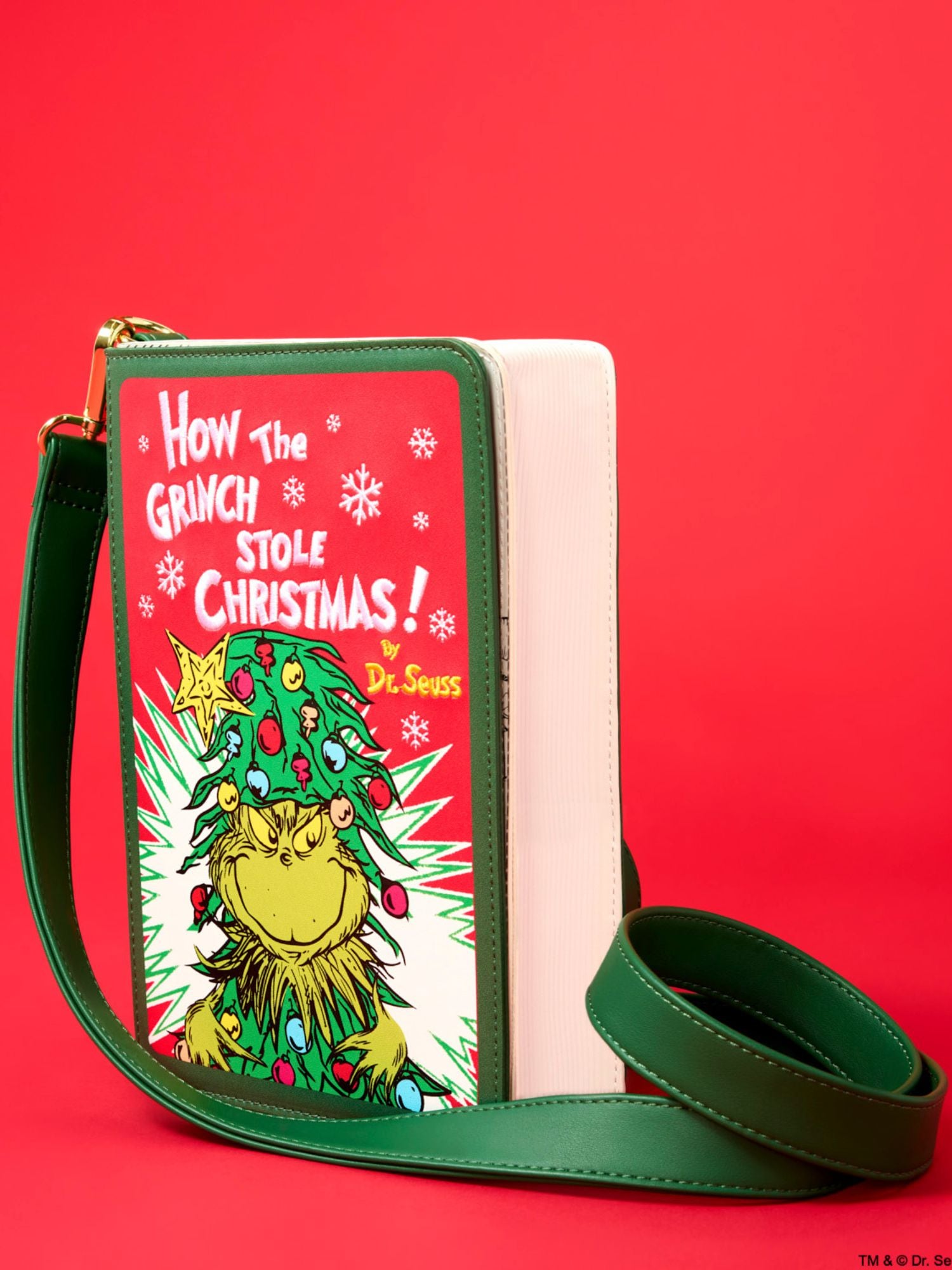 Loungefly x Dr. Seuss How the Grinch Stole Christmas! Holiday Color-In Crossbody Bag