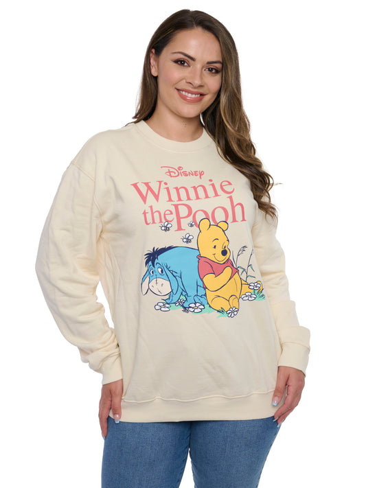 Women's Disney Winnie The Pooh Eeyore Sweatshirt Pullover Crewneck Graphic Print