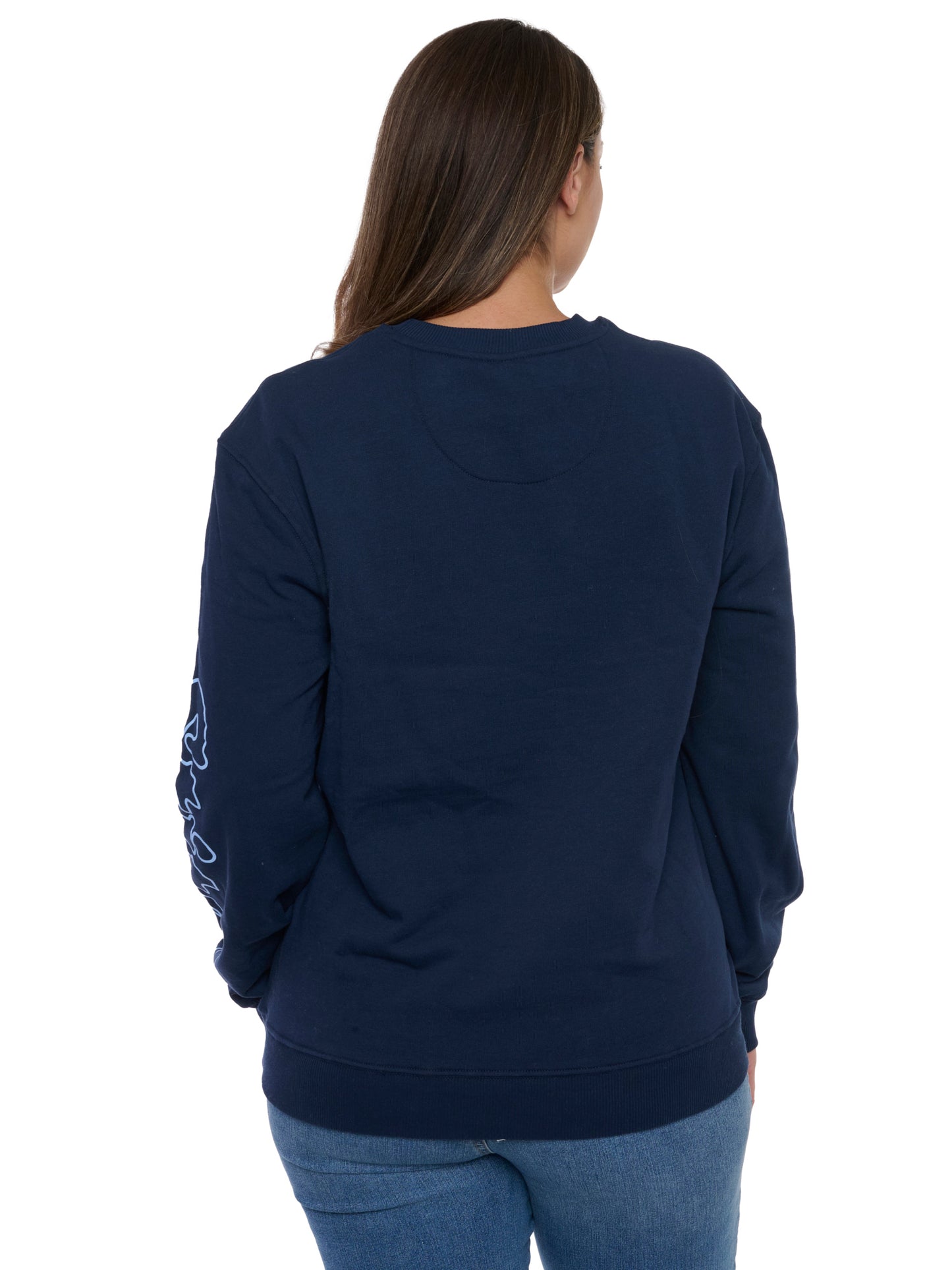 Disney Stitch Women's Pullover Crewneck Sweatshirt Stitch Graphic Print Pull On