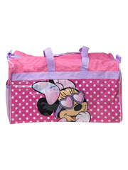 Girls Disney Minnie Mouse Duffel Bag Carry-On Overnight Polka Dots