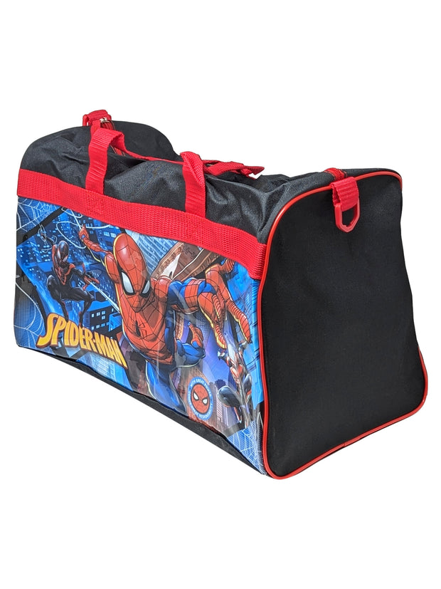 Spider-Man 17" Duffel Bag Carry-On Miles Morales & Zipper Mesh Travel Pouch Set