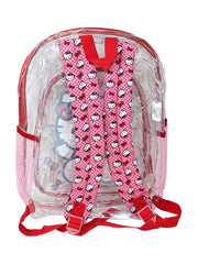 Hello Kitty Transparent Backpack Clear 16" Sanrio Girls Bows