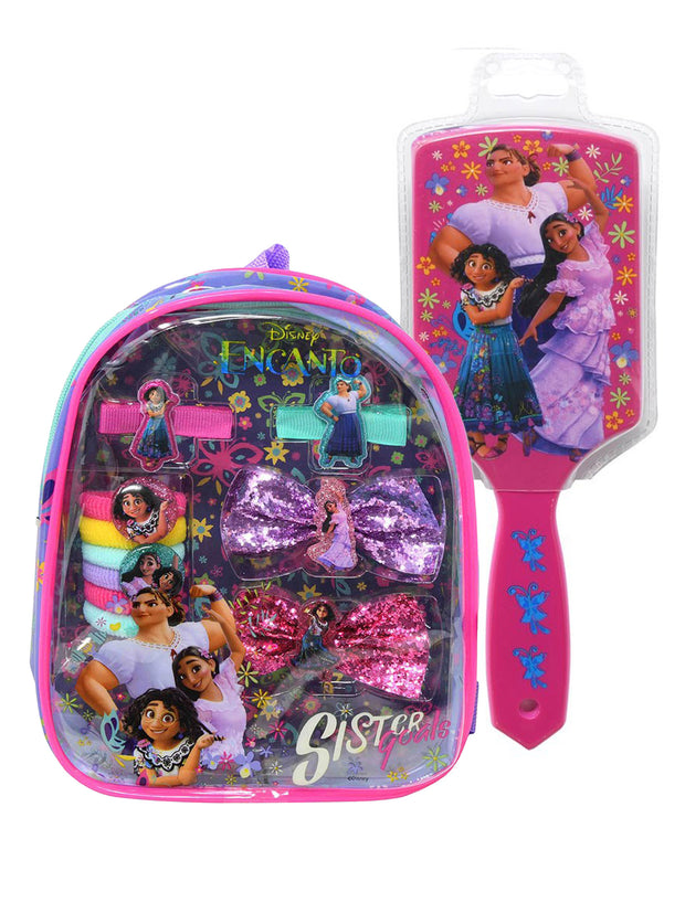 Encanto Hair Accessory Mini Backpack (10-Pc) w/ Hair Brush Disney Mirabel Luisa