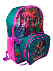 Encanto Movie Backpack & Insulated Lunch Bag Detachable Disney Girls School Set