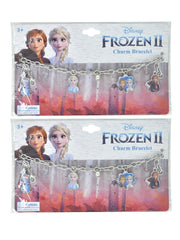 Disney Frozen II Girls Charm Bracelet Elsa Anna Olaf 2-Pack