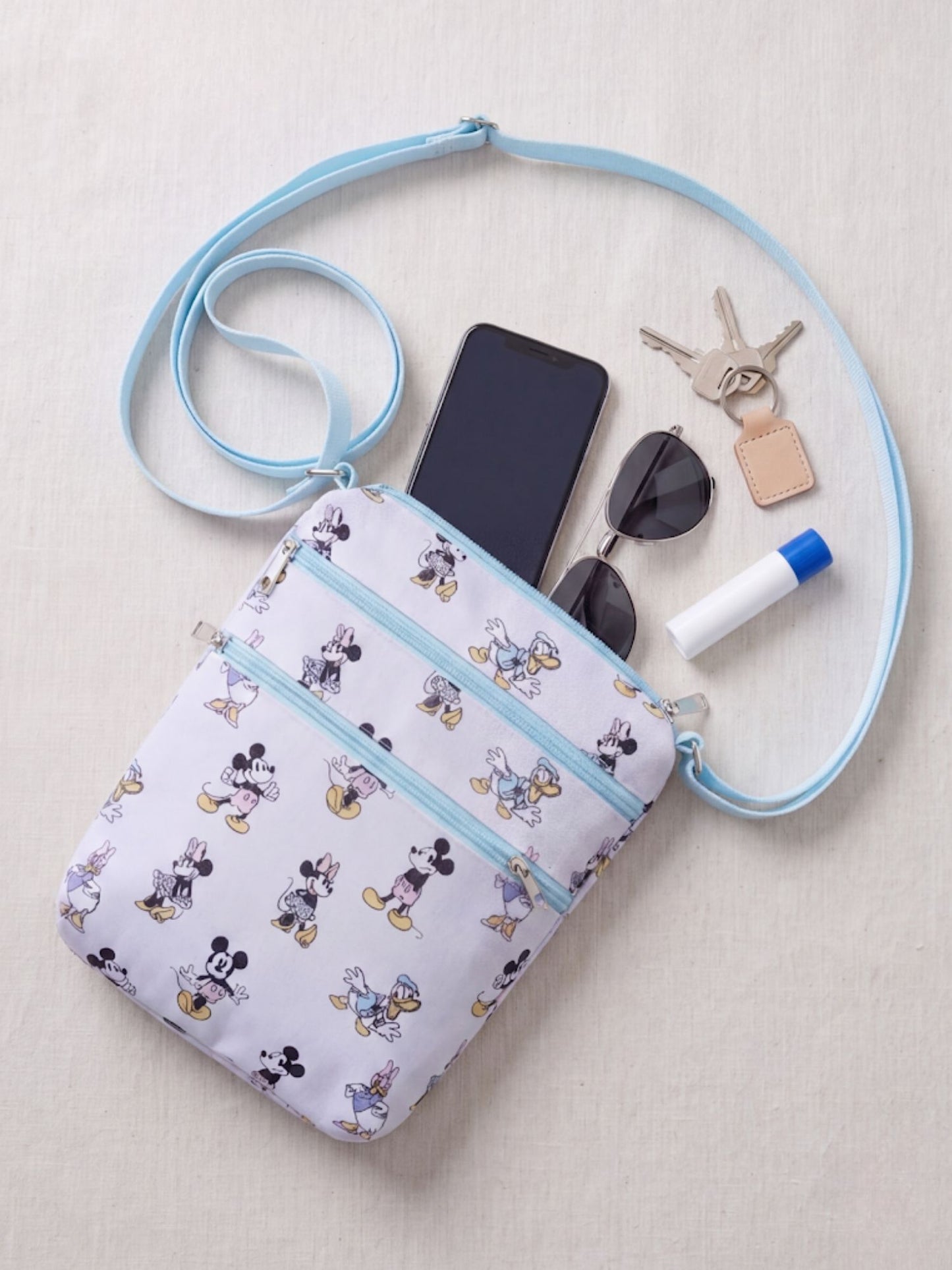 Disney Mickey Mouse Pastel Crossbody Bag Faux Leather Travel Mini Purse Women