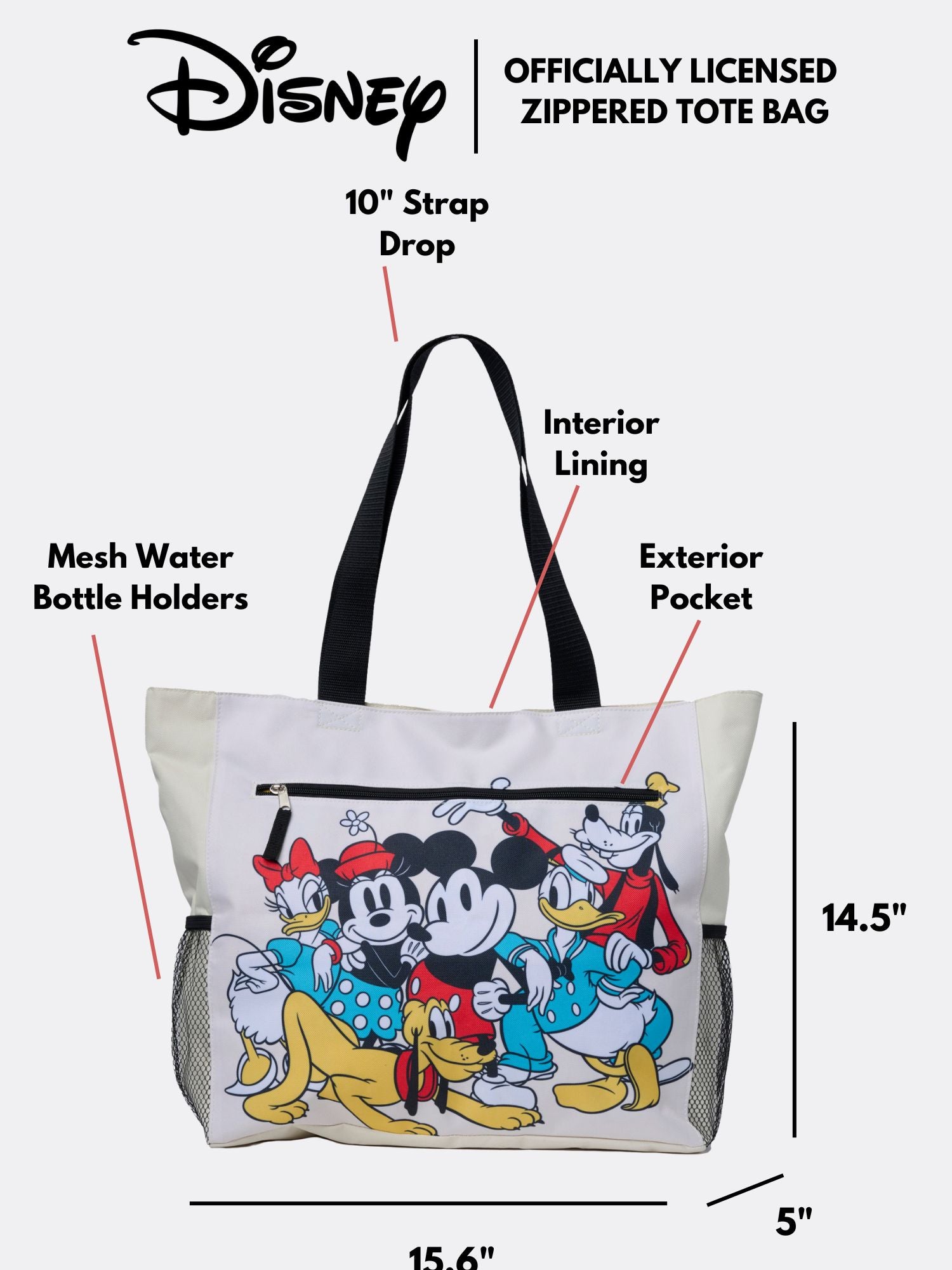 disney tote travel bag Lilo & Stitch EVA Gummy - Waterproof Rubber Beach Bag, Purple Stitch Design, Large 16.5" Carry-All for Pool, & Everyday Use weekend getaways Disney Mickey & Friends Tote