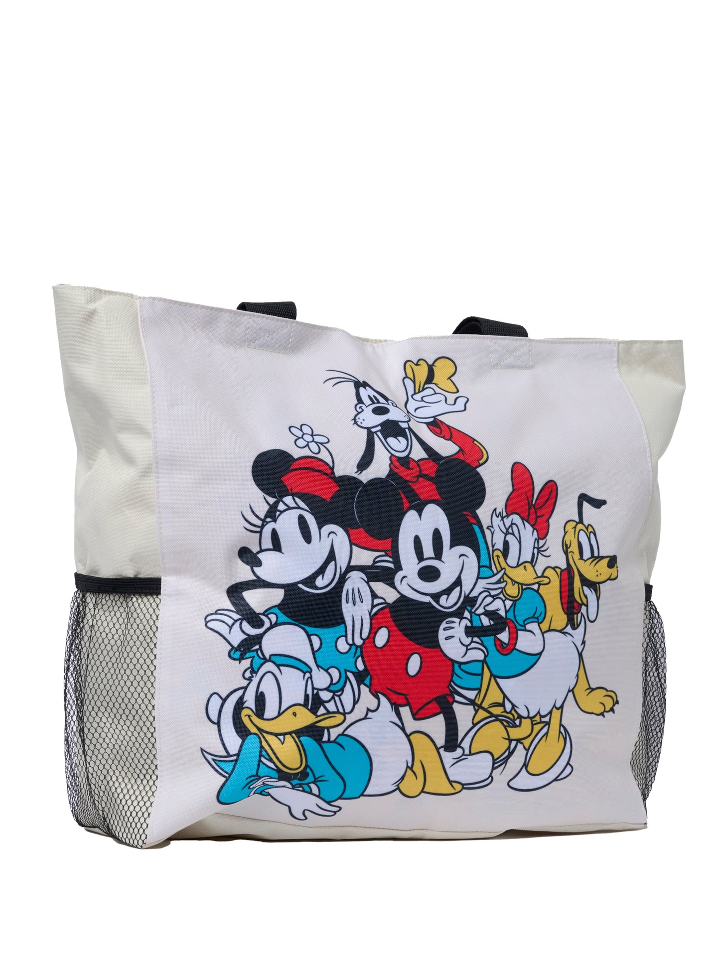 Disney Mickey & Friends Women's Zippered Beach Travel Tote with Bottle Pockets