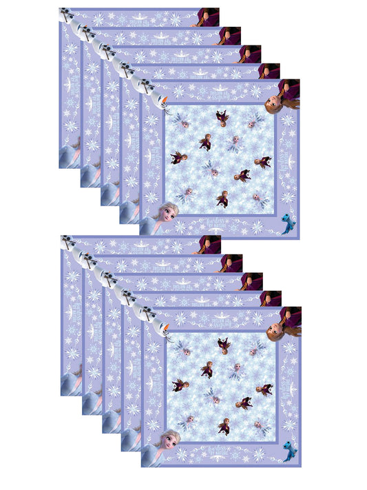 Disney Frozen Anna Elsa All-Over Print Bandana Party Favors 10-Piece Set