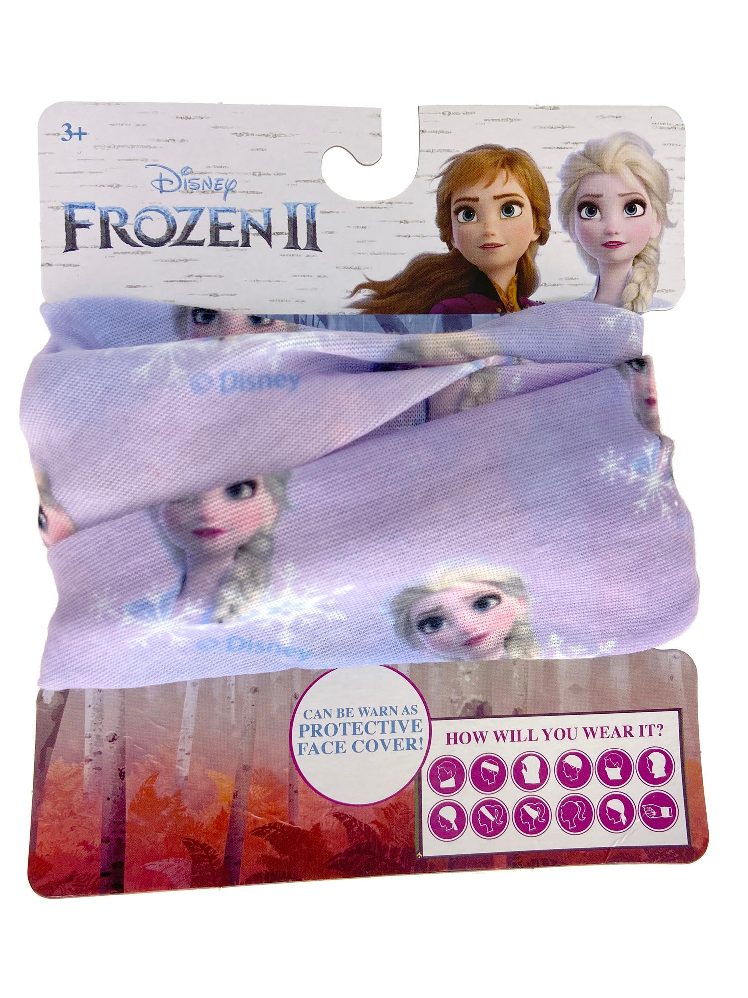 Girls Disney Neck Face Cover 3-Pack Gaiters  Minnie  Elsa Princesses Mulan