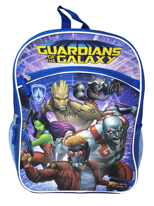 Marvel Guardians Of The Galaxy Backpack 16" Groot Quill  Avengers Blue Boys