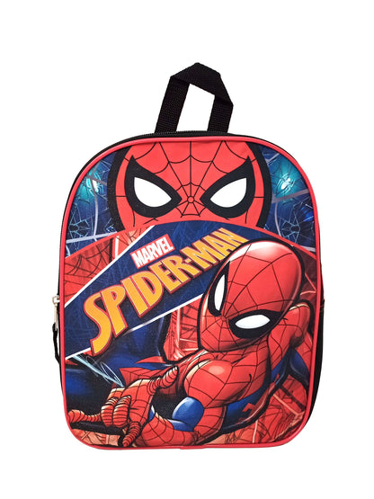 Marvel Spider-Man Backpack Small 11"  Web Slinger Icon Boys Blue Red