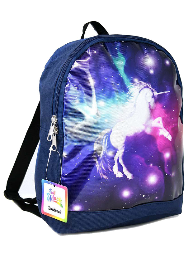 Unicorn Backpack Small 11" Galaxy Universe Stars Glitter Girls