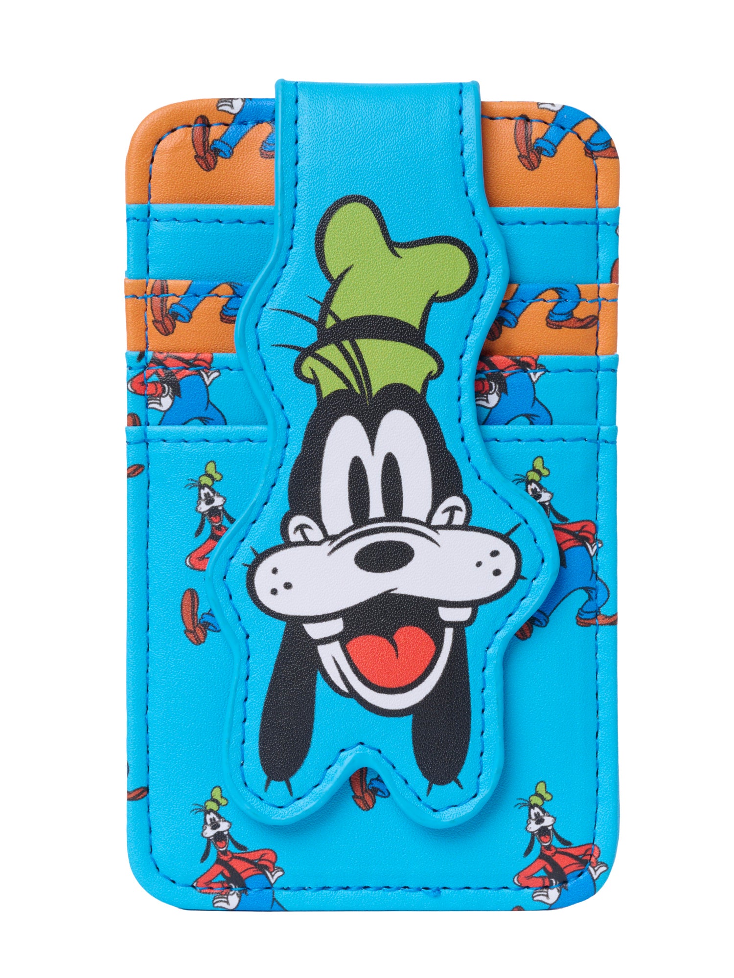 Womens Disney Goofy Card Holder Wallet All-Over Print with Snap Closure