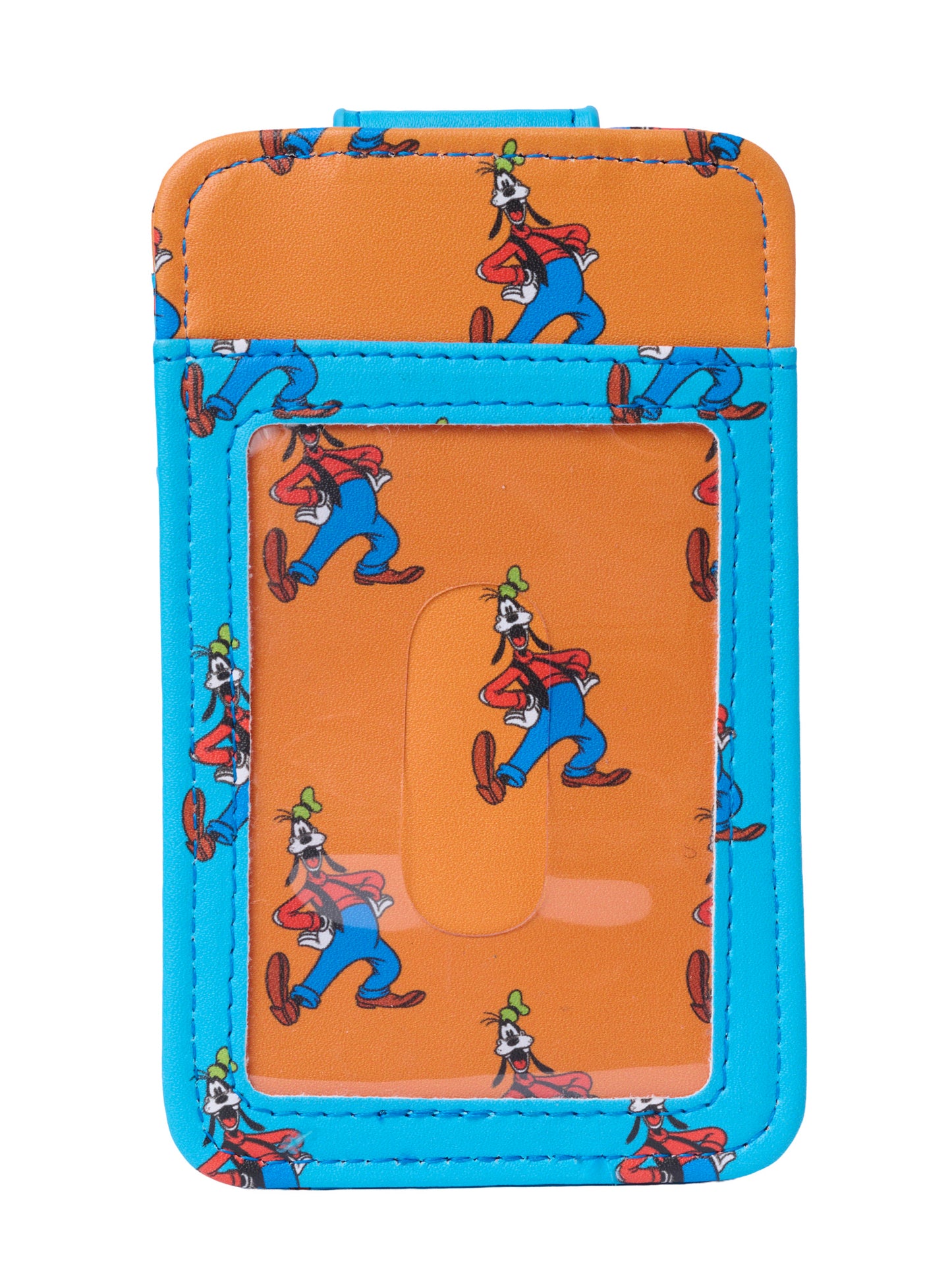Womens Disney Goofy Card Holder Wallet All-Over Print with Snap Closure