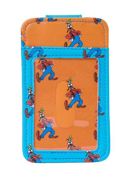 Womens Disney Goofy Card Holder Wallet All-Over Print with Snap Closure