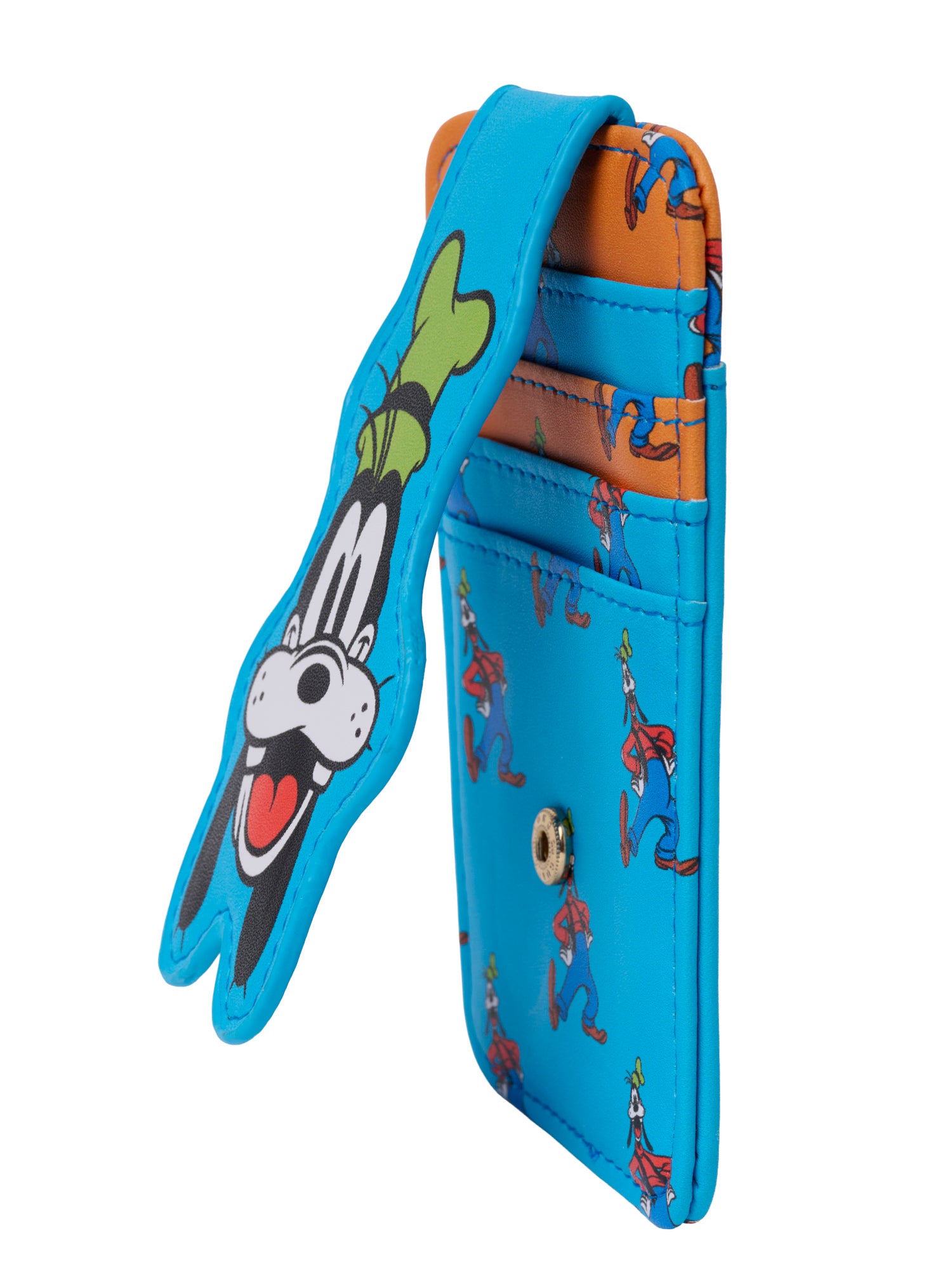 Womens Disney Goofy Card Holder Wallet All-Over Print with Snap Closure