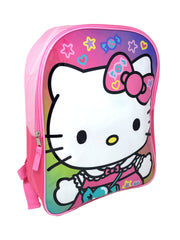 Hello Kitty Backpack 15" Sanrio Candies Bows Cat Pink Flat Front