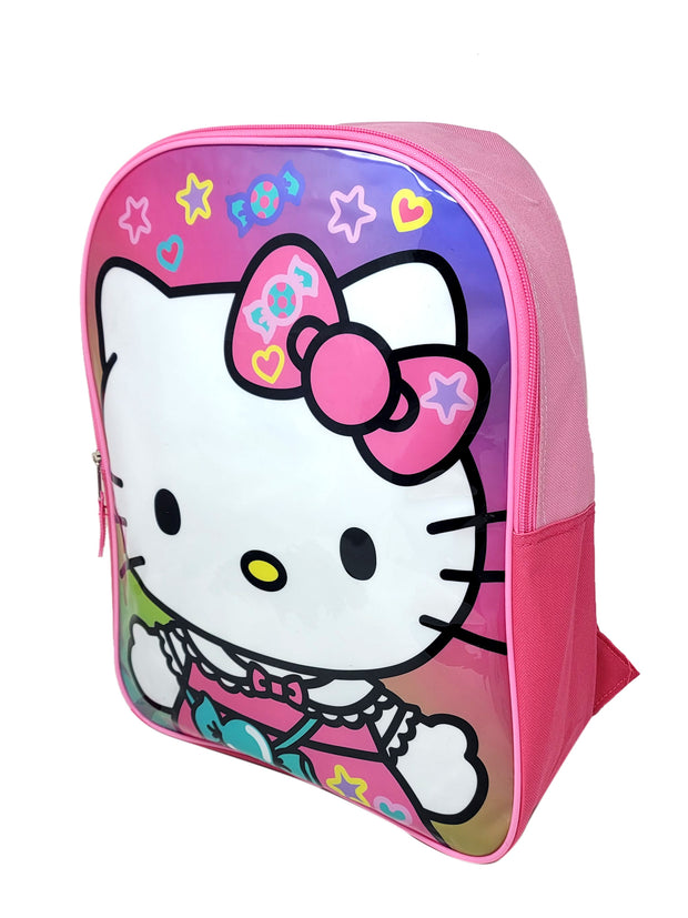 Hello Kitty Girls School Backpack 15" Sanrio Cat Pink w/ Pencil Case 2PC Set