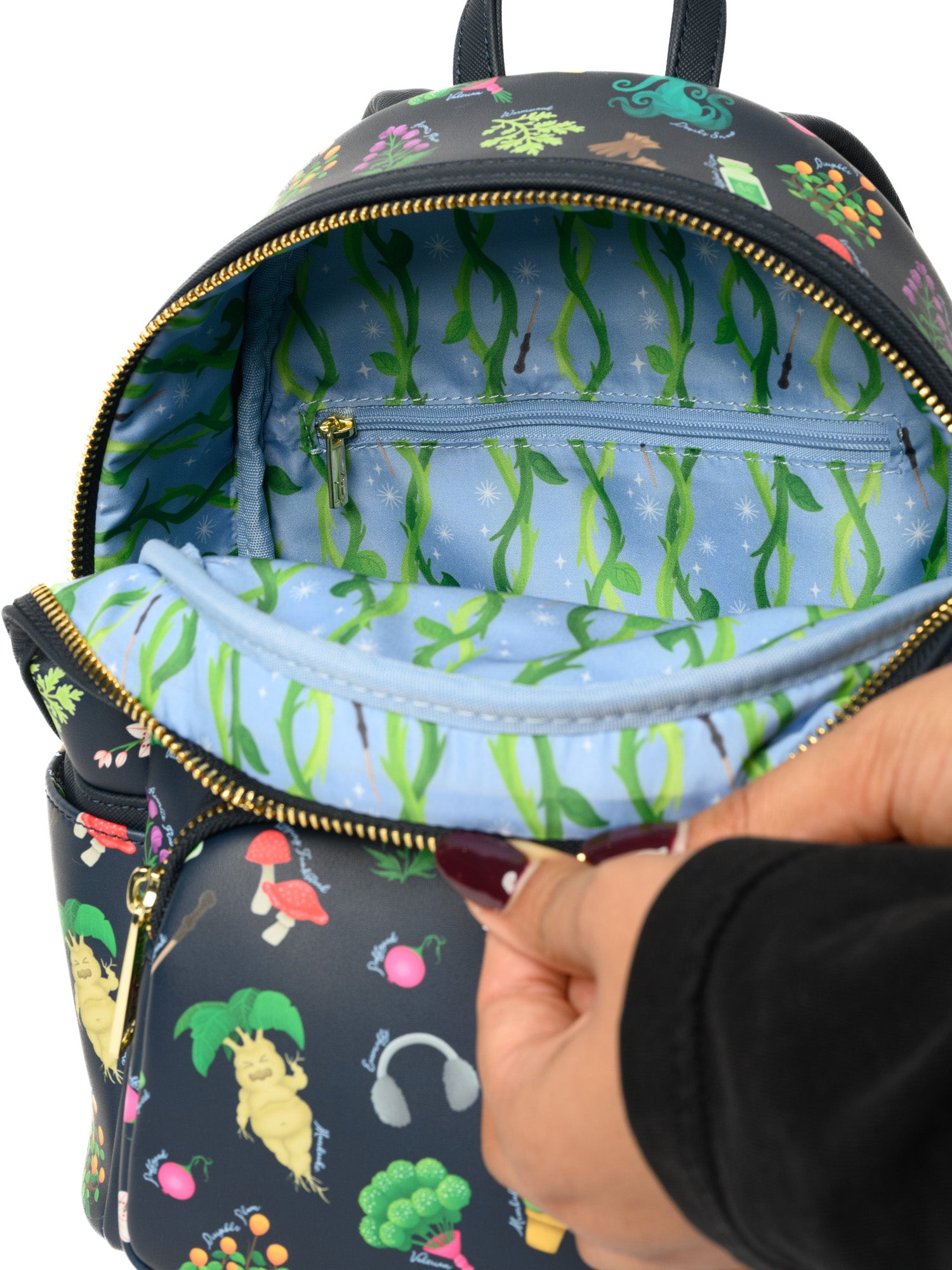 harry potter deathly hallows mesh floral mini backpack Loungefly x Harry Potter Herbology Mini Backpack Handbag Mandrake