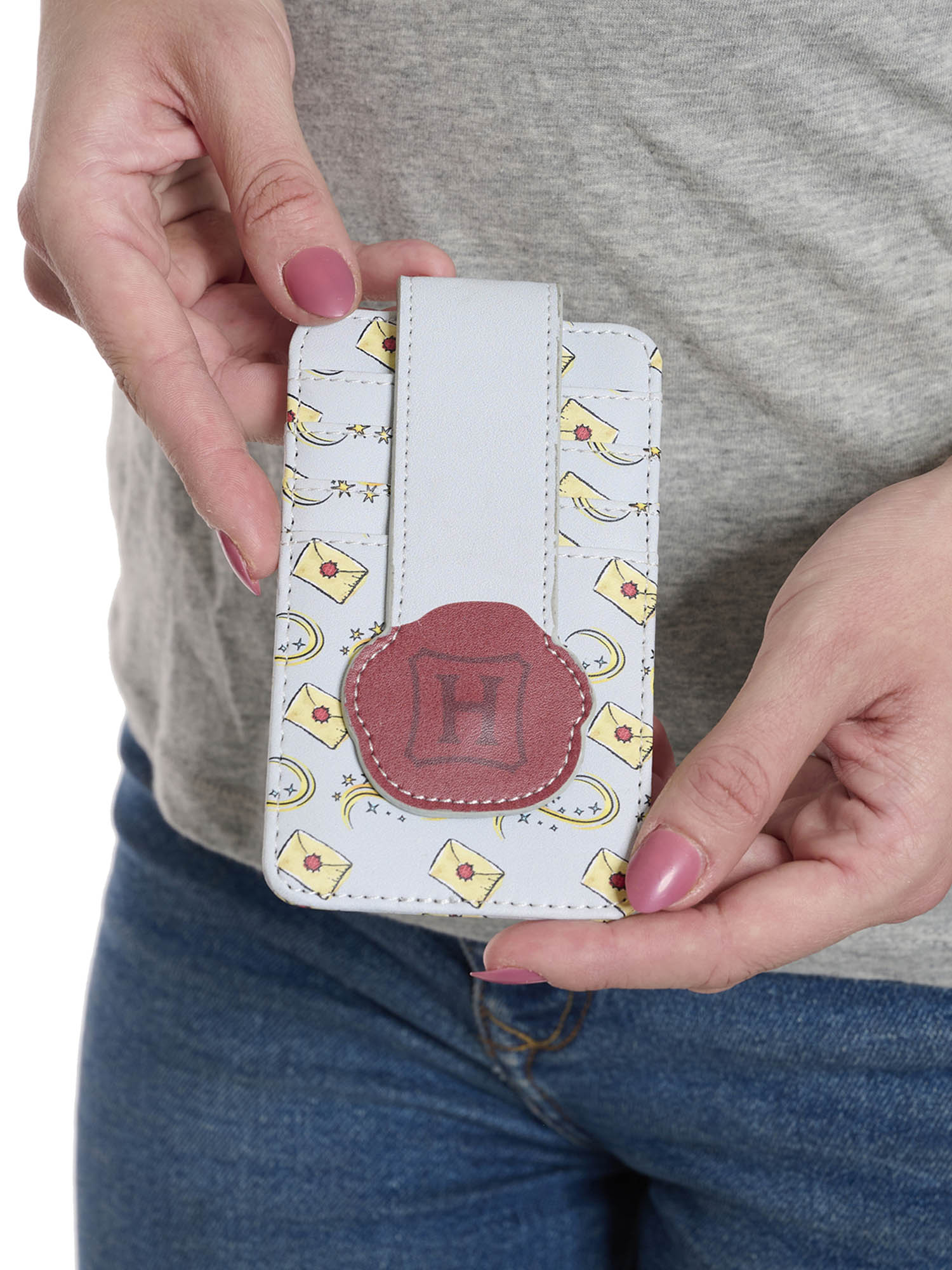 Womens Harry Potter Hogwarts Seal Card Holder Wallet Button Snap Closure