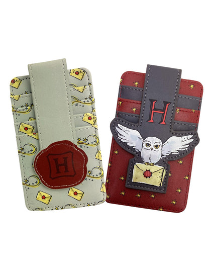 Womens Harry Potter Hogwarts Seal & Hedwig Owl Card Holder Wallet 2 Piece Set
