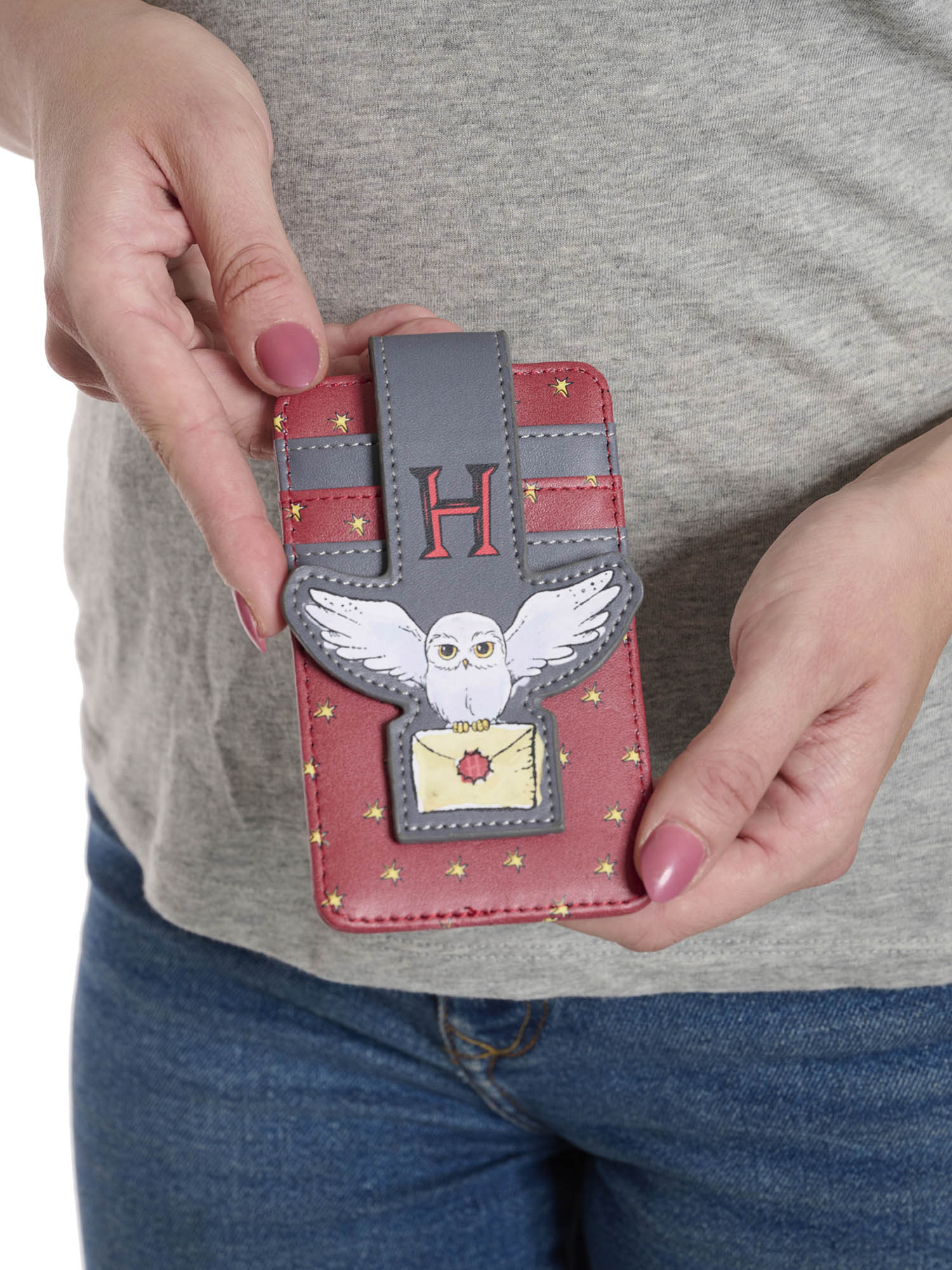 Womens Harry Potter Hedwig Owl Card Holder Wallet Button Snap Closure