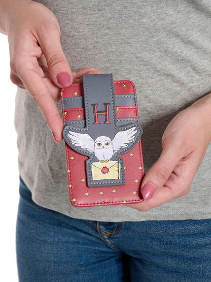 Womens Harry Potter Hedwig Owl Card Holder Wallet Button Snap Closure