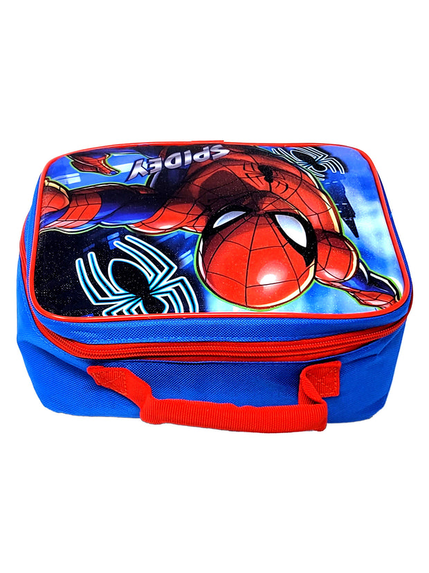 Spider-Man Insulated School Lunch Bag Marvel Spidey Logo Boys Blue Red Black