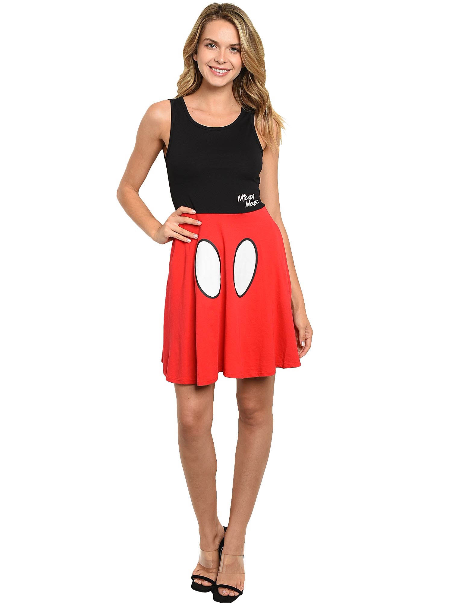 Disney Women Juniors Mickey Mouse Tank Dress Costume (Size Small Only)