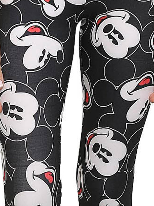 Baby Kids Girls Cotton Leggings Mickey Mouse & Minnie Mouse Print - Dark  Pink