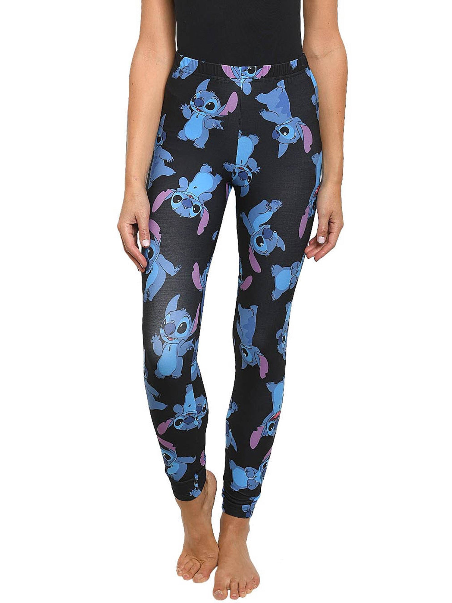 Disney Women Junior Stitch High-Low Hem T-Shirt & All-Over Print Leggings Set