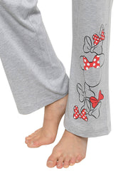 Junior Disney Minnie Mouse Bows Icons Pajama Pants Lounge Wear Comfy Gray