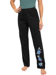 Junior Womens Disney Eeyore Pajama Pants Lounge Wear Elastic Waistband Black