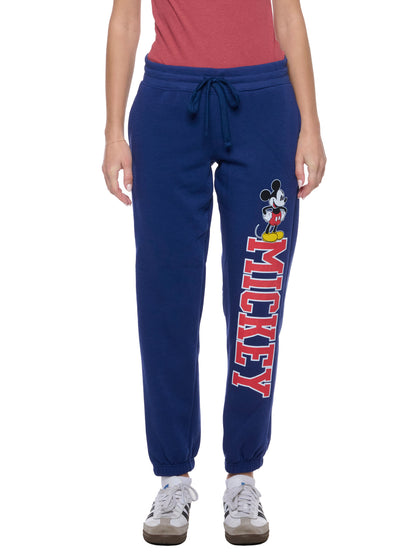 Womens Disney Mickey Mouse Jogger Pants Lounge Wear Pockets