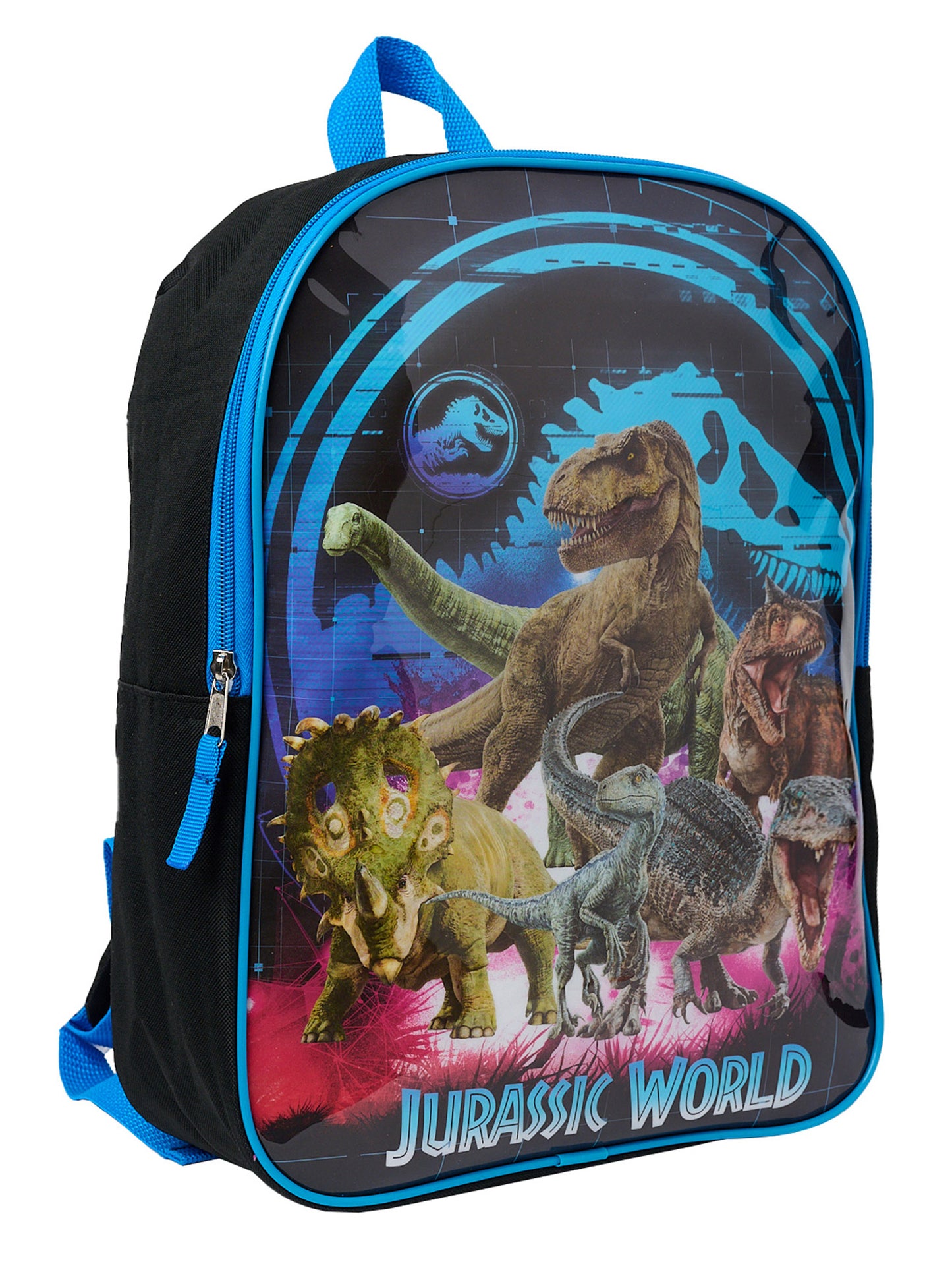 Jurassic World Backpack 15" Dinosaurs T-Rex Carnotaurus Black