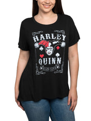 Juniors Plus Womens DC Comics Harley Quinn High-Low Hem T-Shirt Mad Love