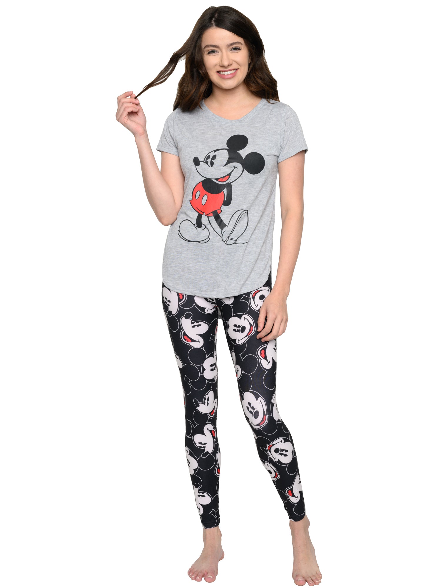 Juniors Mickey Mouse T-Shirt & Leggings 2-Piece Set Disney Women's Loungewear