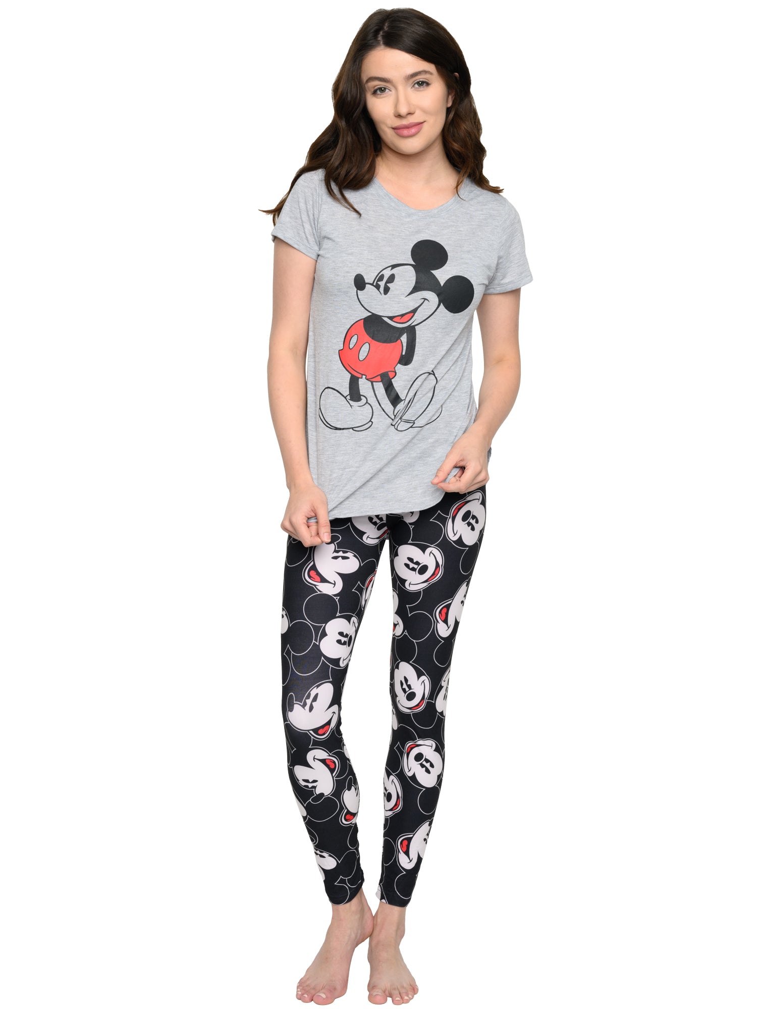 Juniors Mickey Mouse T-Shirt & Leggings 2-Piece Set Disney Women's Loungewear