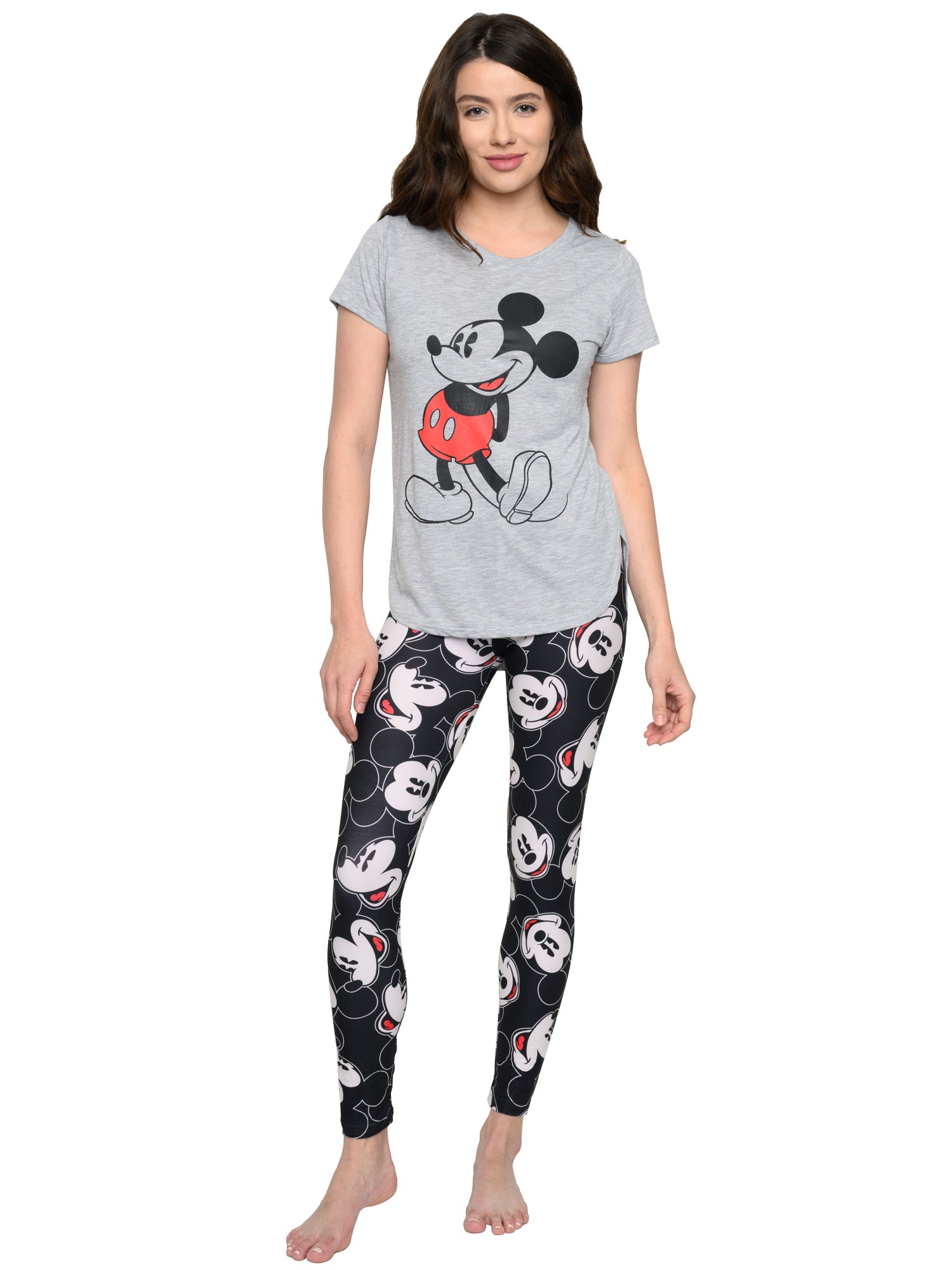 Juniors Mickey Mouse T-Shirt & Leggings 2-Piece Set Disney Women's Loungewear