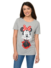 Minnie Mouse Sitting Short Sleeve T-Shirt Light Gray Women's Disney